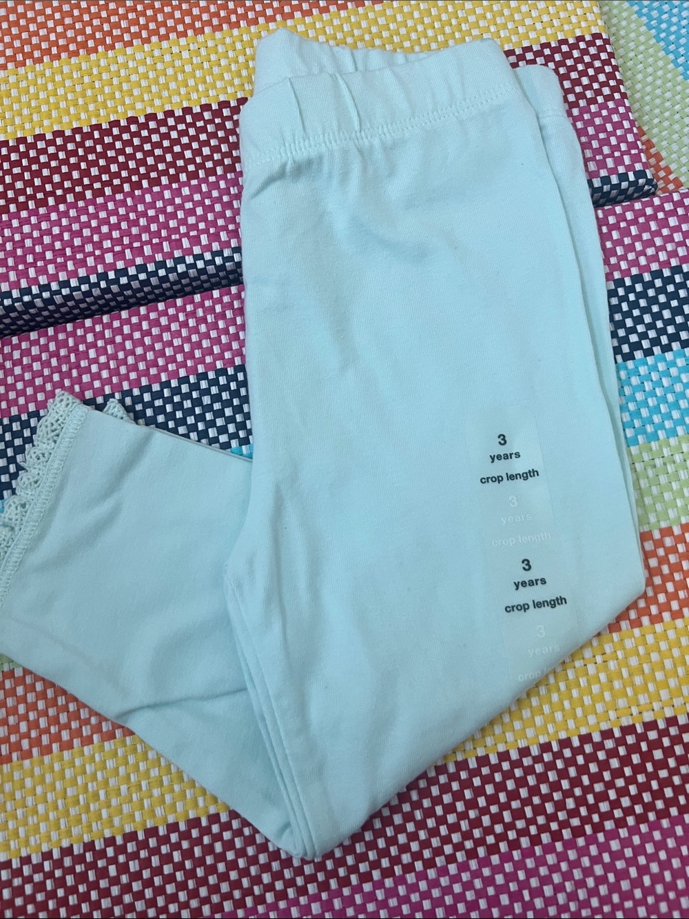 Gap kids Crop Leggings in Light Blue - 3 Years